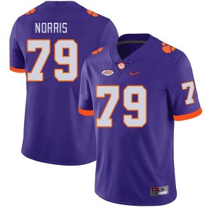 Men Jake Norris Purple Clemson National Championship College Football #79 Jersey 392212-408