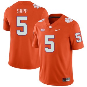 Men Josh Sapp Orange Clemson National Championship College Football #5 Jersey 620031-138