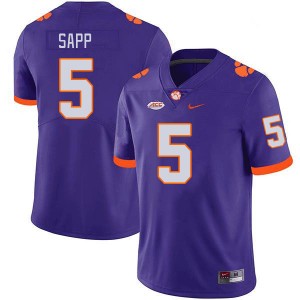 Men Josh Sapp Purple Clemson University College Football #5 Jersey 223004-835