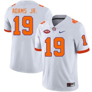 Men Keith Adams Jr. White Clemson Tigers College Football #19 Jersey 673965-946