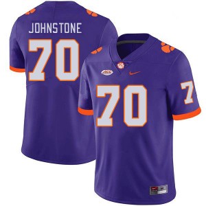 Men Mason Johnstone Purple Clemson National Championship College Football #70 Jersey 832459-376