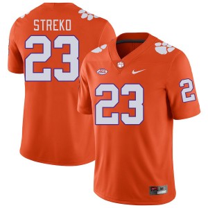 Men Peyton Streko Orange Clemson Tigers College Football #23 Jersey 821150-491