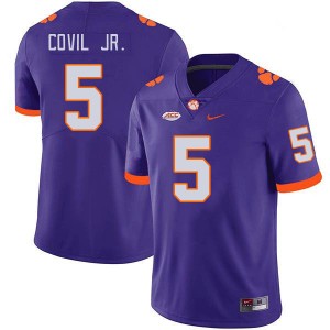 Men Sherrod Covil Jr. Purple Clemson College Football #5 Jersey 378253-596