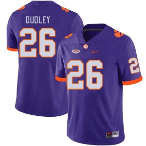 Men T.J. Dudley Purple Clemson National Championship College Football #26 Jersey 987604-427