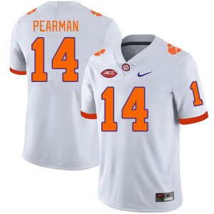 Men Trent Pearman White Clemson University College Football #14 Jersey 705608-107