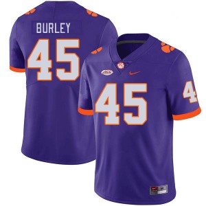 Men Vic Burley Purple Clemson College Football #45 Jersey 343782-738