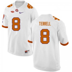 Men A.J. Terrell White Clemson University College Football #8 Jersey 594945-819
