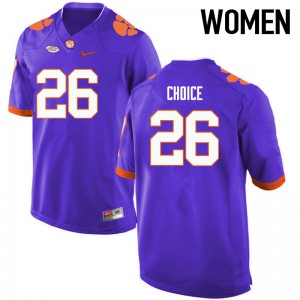 Women Adam Choice Purple Clemson University College Football #26 Jersey 953897-308