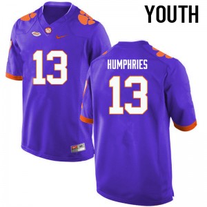 Youth Adam Humphries Purple Clemson College Football #13 Jersey 404724-304