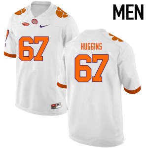 Men Albert Huggins White Clemson Tigers College Football #67 Jersey 294198-321