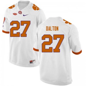 Men Alex Dalton White Clemson College Football #27 Jersey 398390-900