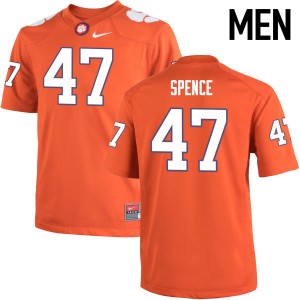 Men Alex Spence Orange Clemson National Championship College Football #47 Jersey 518602-769
