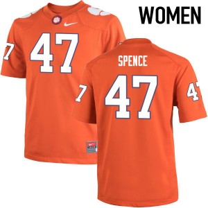 Women Alex Spence Orange Clemson National Championship College Football #47 Jersey 816254-876