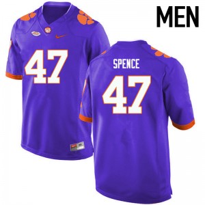 Men Alex Spence Purple Clemson Tigers College Football #47 Jersey 510116-896