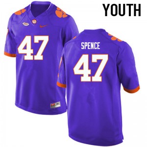 Youth Alex Spence Purple CFP Champs College Football #47 Jersey 835918-841