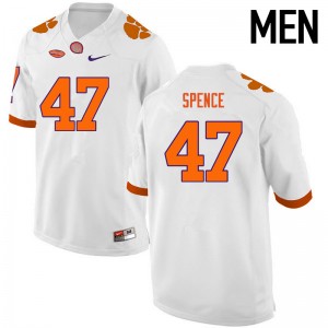 Men Alex Spence White Clemson National Championship College Football #47 Jersey 587325-923