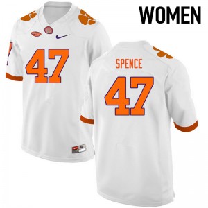 Women Alex Spence White Clemson National Championship College Football #47 Jersey 921945-755