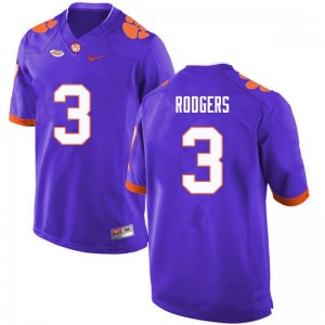 Men Amari Rodgers Purple Clemson Tigers College Football #3 Jersey 232015-545