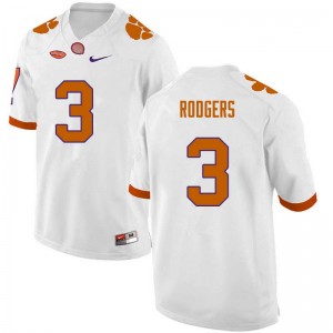 Men Amari Rodgers White Clemson University College Football #3 Jersey 400470-522