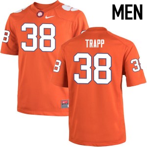 Men Amir Trapp Orange Clemson Tigers College Football #38 Jersey 597148-207
