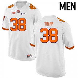 Men Amir Trapp White Clemson Tigers College Football #38 Jersey 832497-954
