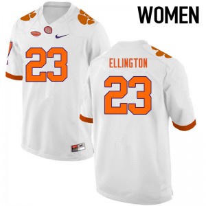 Women Andre Ellington White Clemson National Championship College Football #23 Jersey 222212-776