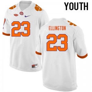 Youth Andre Ellington White Clemson College Football #23 Jersey 136666-260