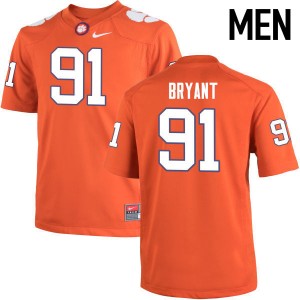 Men Austin Bryant Orange Clemson University College Football #91 Jersey 110565-443