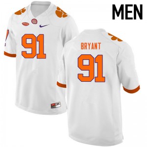 Men Austin Bryant White Clemson National Championship College Football #91 Jersey 858634-498