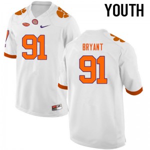 Youth Austin Bryant White Clemson College Football #91 Jersey 383364-356