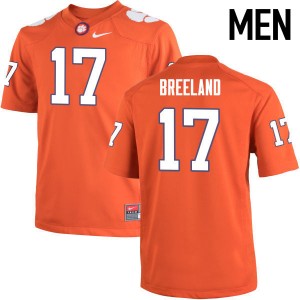 Men Bashaud Breeland Orange Clemson Tigers College Football #17 Jersey 958075-497