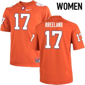 Women Bashaud Breeland Orange CFP Champs College Football #17 Jersey 198606-339