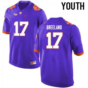 Youth Bashaud Breeland Purple CFP Champs College Football #17 Jersey 858996-618