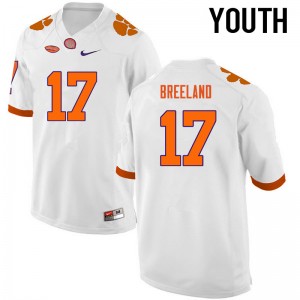 Youth Bashaud Breeland White CFP Champs College Football #17 Jersey 668757-645