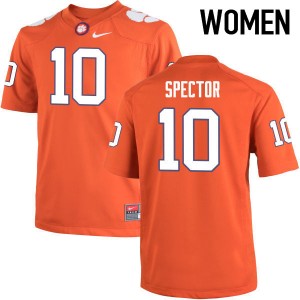 Women Baylon Spector Orange Clemson University College Football #10 Jersey 250234-848