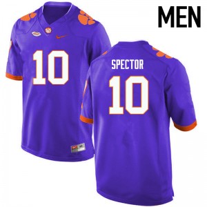Men Baylon Spector Purple Clemson National Championship College Football #10 Jersey 431595-519