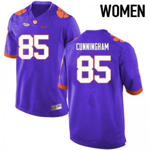 Women Bennie Cunningham Purple Clemson University College Football #85 Jersey 361540-275