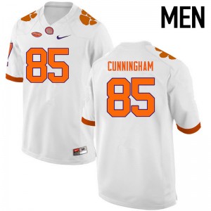 Men Bennie Cunningham White Clemson Tigers College Football #85 Jersey 488573-350