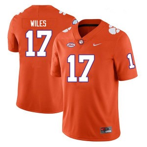 Men Billy Wiles Orange Clemson National Championship College Football #17 Jersey 578608-224