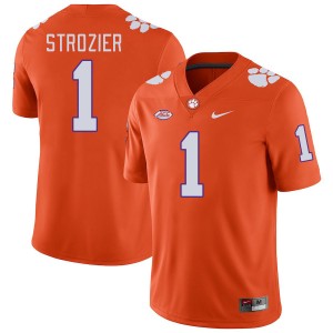 Men Branden Strozier Orange Clemson National Championship College Football #1 Jersey 933914-471