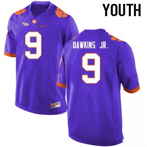 Youth Brian Dawkins Jr. Purple Clemson Tigers College Football #9 Jersey 624700-602