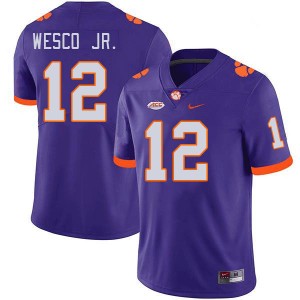 Men Bryant Wesco Jr. Purple CFP Champs College Football #12 Jersey 642733-998