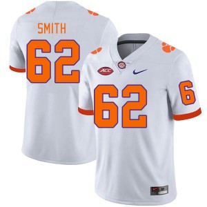 Men Bryce Smith White Clemson National Championship College Football #62 Jersey 107356-193