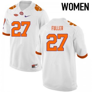 Women C.J. Fuller White Clemson Tigers College Football #27 Jersey 326720-550