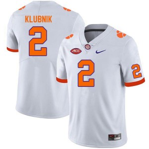 Men Cade Klubnik White Clemson National Championship College Football #2 Jersey 916163-603