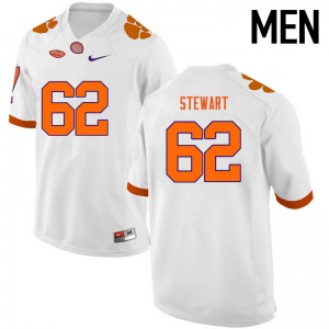 Men Cade Stewart White Clemson University College Football #62 Jersey 479607-846