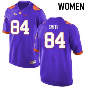 Women Cannon Smith Purple Clemson University College Football #84 Jersey 225765-134
