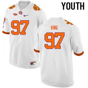 Youth Carson King White CFP Champs College Football #97 Jersey 185950-681