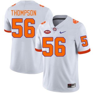 Men Champ Thompson White Clemson National Championship College Football #56 Jersey 160363-791