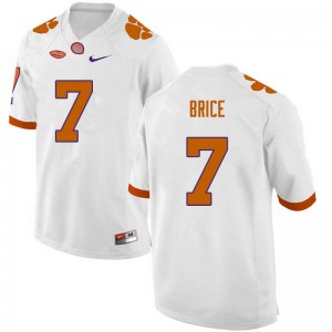 Men Chase Brice White Clemson Tigers College Football #7 Jersey 654884-646